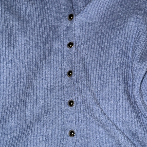 Sincerely Jules Blue Ribbed Cardigan - Picture 3 of 3